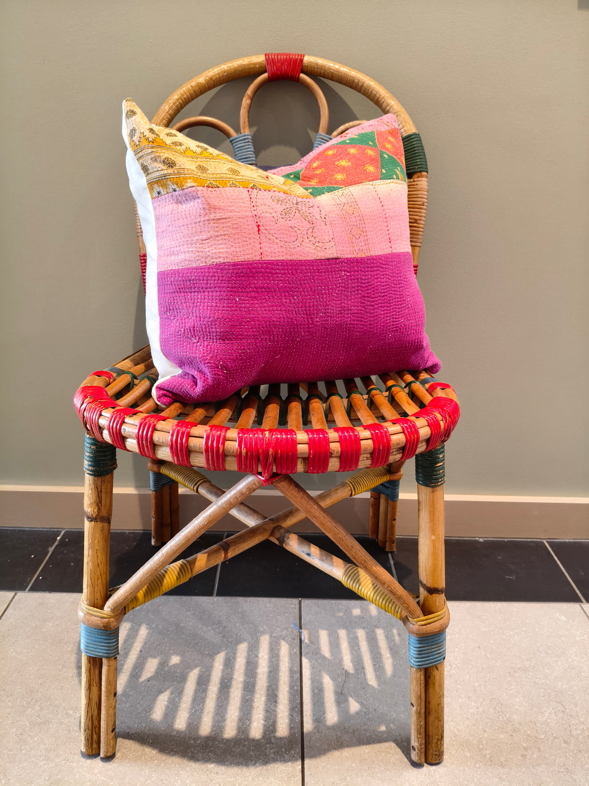 Kantha cushion multicoloured #2